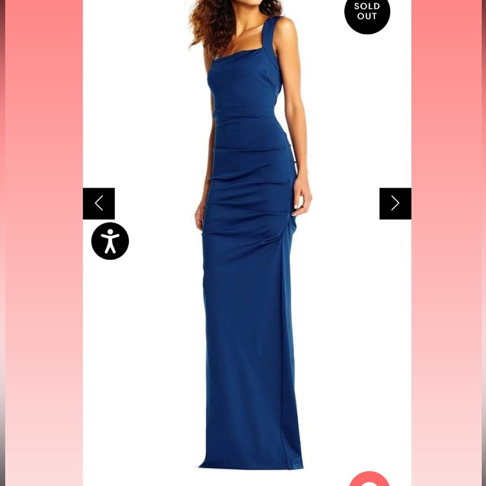 Adrianna Appel jersey sleeveless gown